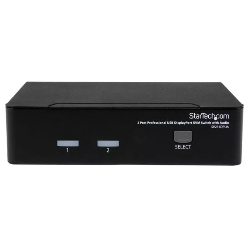 StarTech.com 2 portu profesionāls USB DisplayPort KVM slēdzis ar audio