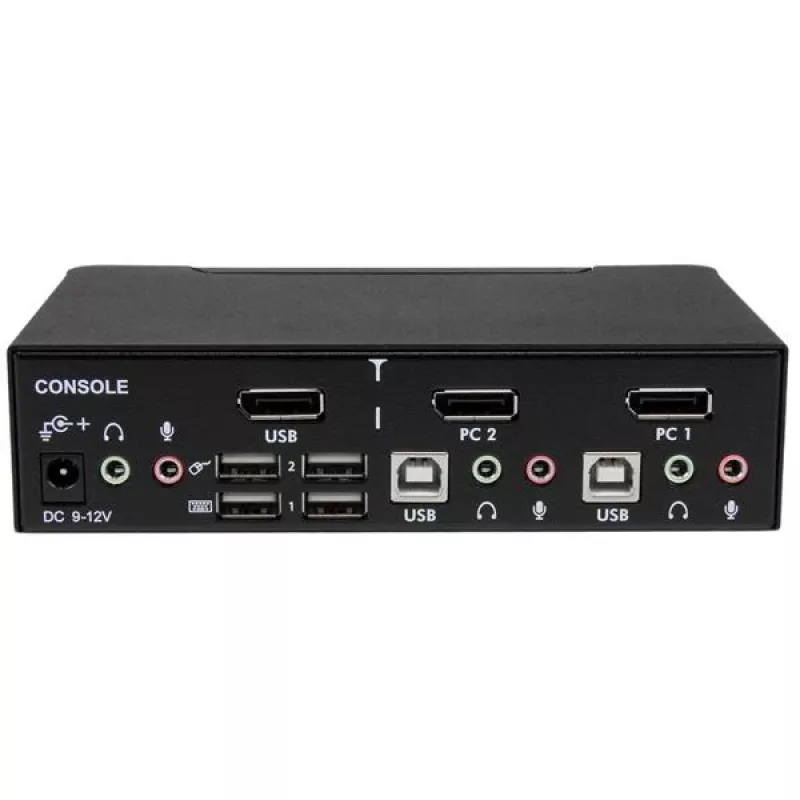 StarTech.com 2 portu profesionāls USB DisplayPort KVM slēdzis ar audio