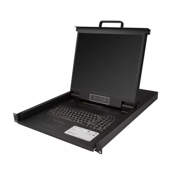 StarTech.com 8 pieslēgvietu plauktā montējama KVM konsole ar 1.8 m kabeļiem - Integrēts KVM slēdzis ar 19 collu LCD monitoru - Pilnvērtīga 1U LCD KVM atvilktne - OSD KVM - Izturīgs 50 000 stundu MTBF - USB + VGA atbalsts