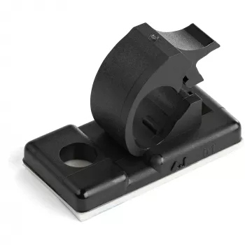 StarTech.com 100 Adhesive kabeļu pārvaldības skavas Melns - tīkls/Ethernet/Office Desk/Computer Cord Organizer - Sticky kabelis/Wire Holders - Nylon Self Adhesive Clamp UL/94V-2 Fire Rated