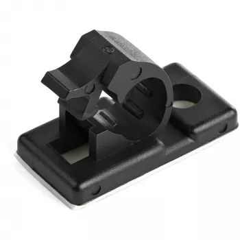 StarTech.com 100 Adhesive kabeļu pārvaldības skavas Melns - tīkls/Ethernet/Office Desk/Computer Cord Organizer - Sticky kabelis/Wire Holders - Nylon Self Adhesive Clamp UL/94V-2 Fire Rated