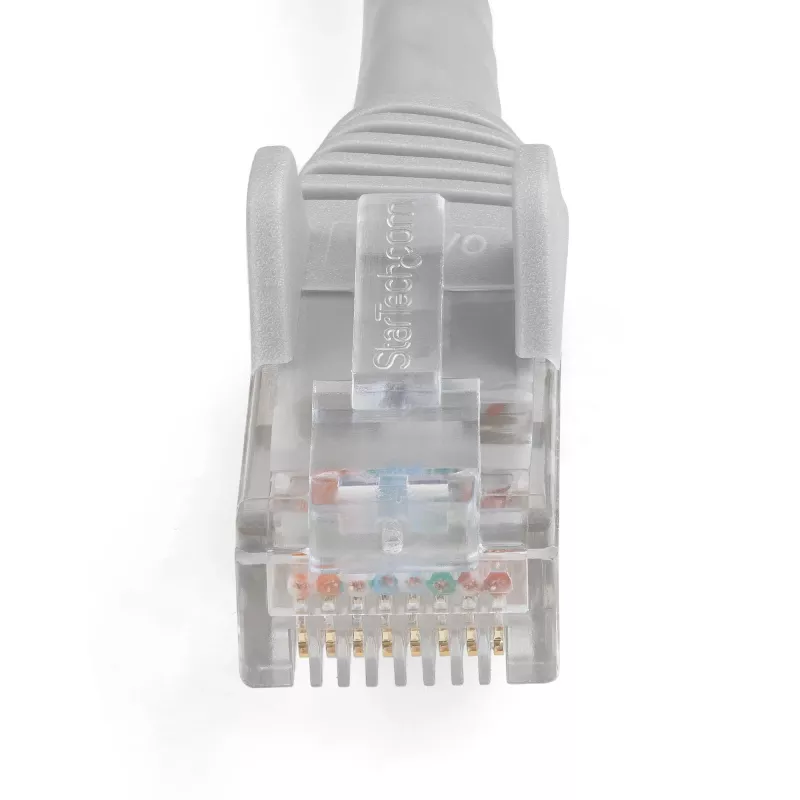 StarTech.com 1 m CAT6 Ethernet kabelis – LSZH (zems dūmu līmenis, bez halogēna) – 10 Gigabit 250 MHz 100 W PoE RJ45 10GbE UTP tīkla ielāpu vads bez aizķeršanās ar stiepes samazinājumu – pelēks, CAT 6, ETL pārbaudīts, 24AWG