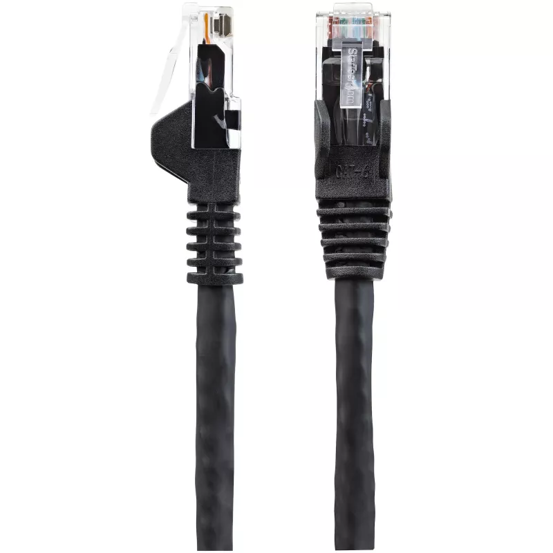 StarTech.com 50cm CAT6 Ethernet kabelis - LSZH (Low Smoke Zero Halogen) - 10 Gigabit 250Mhz 100W PoE RJ45 10GbE UTP tīkls Patch Cord Snagless with Strain Relief - Melns, CAT 6, ETL Verified, 24AWG