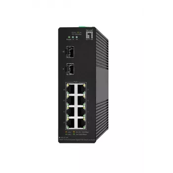 Pārvaldāms slēdzis LevelOne Hilbert 10 portu industriālais Gigabit PoE Smart Lite slēdzis