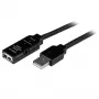 StarTech.com 20 m USB 2.0 aktīvais pagarinātājkabelis – M/F, 20 m, USB A, USB A, USB 2.0, vīrišķais/sieviešu, melns