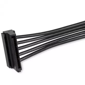 StarTech.com 4x SATA barošanas sadalītāja adaptera kabelis, SATA 15 kontaktu, 4 x SATA, 0,4 m, vīrišķais, sievišķā, melns
