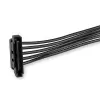 StarTech.com 4x SATA barošanas sadalītāja adaptera kabelis, SATA 15 kontaktu, 4 x SATA, 0,4 m, vīrišķais, sievišķā, melns