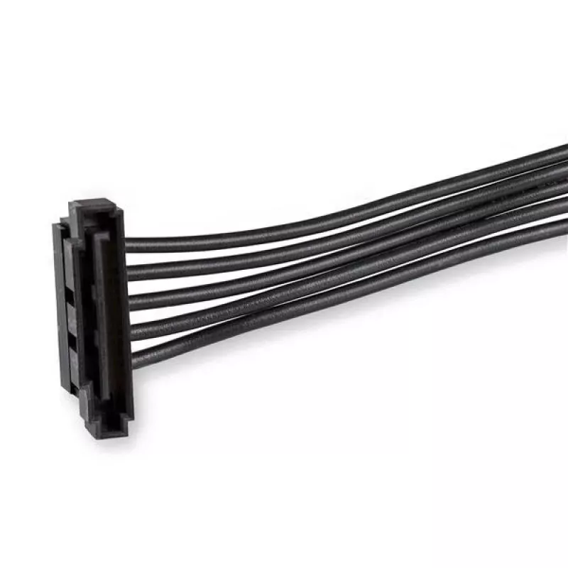 StarTech.com 4x SATA barošanas sadalītāja adaptera kabelis, SATA 15 kontaktu, 4 x SATA, 0,4 m, vīrišķais, sievišķā, melns