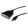 StarTech.com 6 pēdu USB–DB25 paralēlā printera adaptera kabelis — vīr./sievišķ.