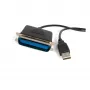 StarTech.com 6 pēdu USB–paralēlā printera adapteris — vīr./vīr., melns, Centronics, USB A, 1,9 m, vīrišķais/vīrišķais, USB A, Centronics 36