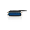 StarTech.com 6 pēdu USB–paralēlā printera adapteris — vīr./vīr., melns, Centronics, USB A, 1,9 m, vīrišķais/vīrišķais, USB A, Centronics 36