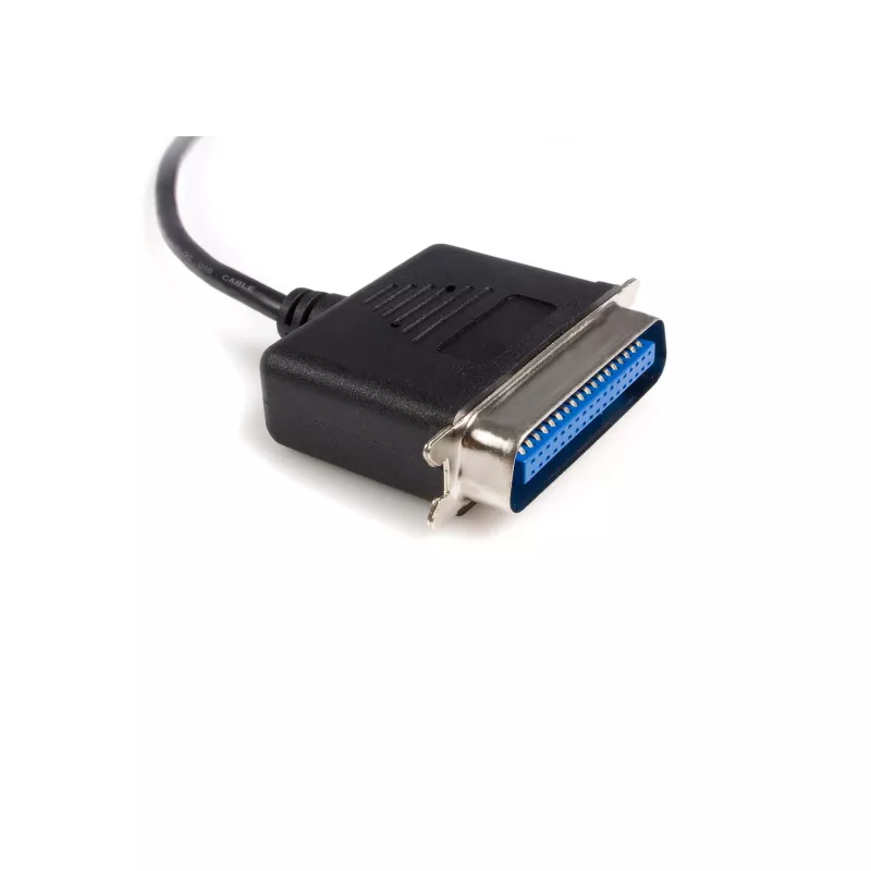 StarTech.com 6 pēdu USB–paralēlā printera adapteris — vīr./vīr., melns, Centronics, USB A, 1,9 m, vīrišķais/vīrišķais, USB A, Centronics 36