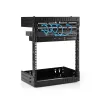 StarTech.com 12U 19 collu sienas stiprinājuma tīkla statīvs - regulējams dziļums 12-20 collu, 2 stabu atvērta rāmja serveru telpas statīvs AV/datu/IT sakaru/datoru aprīkojumam/slēdžiem ar būrīša uzgriežņiem un skrūvēm