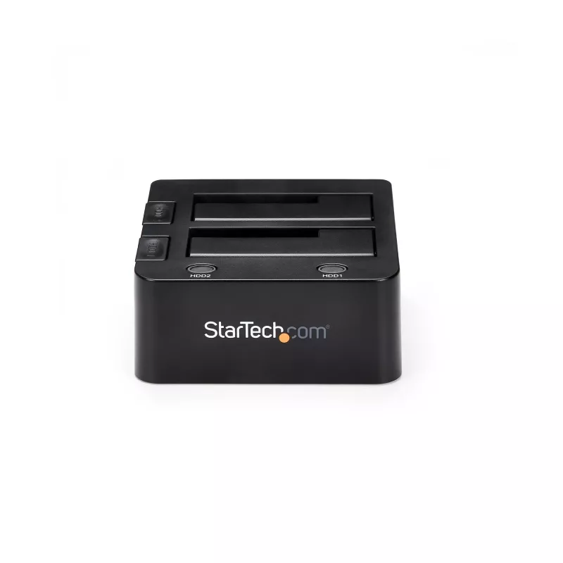 StarTech.com Dual-Bay USB 3.0 uz SATA cietā diska dokstacija, USB cietā diska dokstacija, ārējā 2.5/3.5 collu SATA I/II/III SSD/HDD dokstacija, karstās nomaiņas cietā diska nodalījums, augšējā ielāde