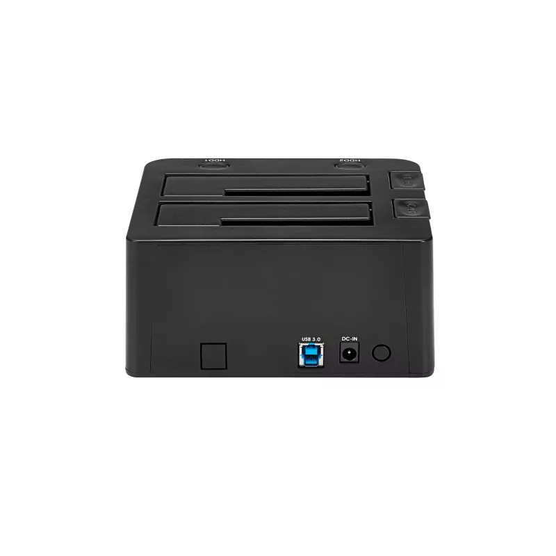 StarTech.com Dual-Bay USB 3.0 uz SATA cietā diska dokstacija, USB cietā diska dokstacija, ārējā 2.5/3.5 collu SATA I/II/III SSD/HDD dokstacija, karstās nomaiņas cietā diska nodalījums, augšējā ielāde
