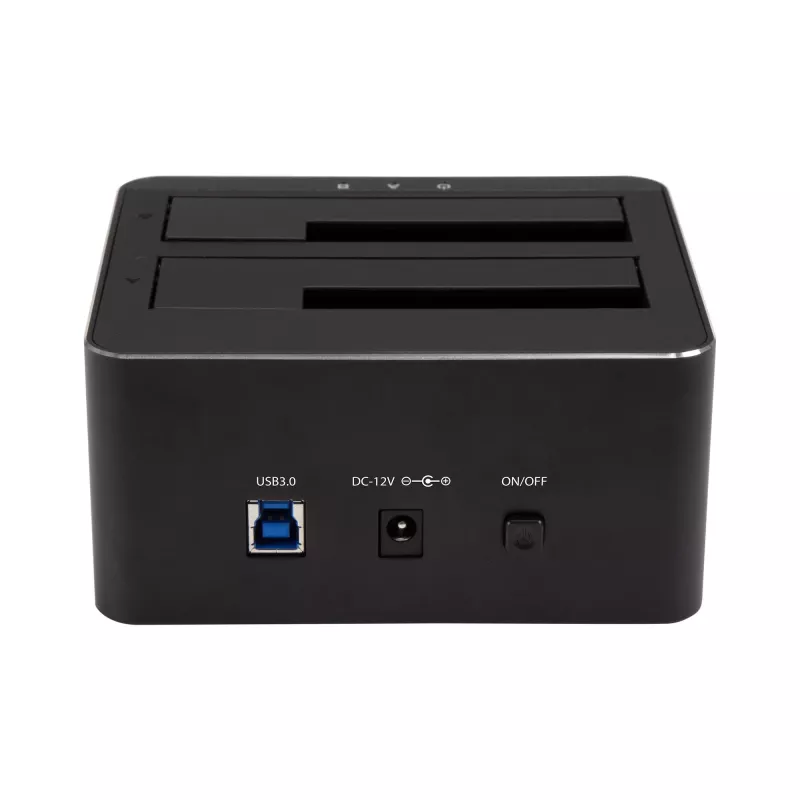 StarTech.com Dual-Bay USB 3.0 uz SATA cietā diska dokstacija, USB cietā diska dokstacija, ārējā 2.5/3.5 collu SATA I/II/III SSD/HDD dokstacija, karstās nomaiņas cietā diska nodalījums, augšējā ielāde