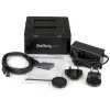StarTech.com Dual-Bay USB 3.0 uz SATA cietā diska dokstacija, USB cietā diska dokstacija, ārējā 2.5/3.5 collu SATA I/II/III SSD/HDD dokstacija, karstās nomaiņas cietā diska nodalījums, augšējā ielāde