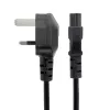 StarTech.com 6 pēdu (2 m) Lielbritānijas klēpjdatora barošanas kabelis, BS 1363 uz C5 (āboliņa lapa), 2,5 A 250 V, 18 AWG, Lielbritānijas klēpjdatora nomaiņas vads, printera barošanas kabelis, klēpjdatora lādētāja vads, klēpjdatora barošanas bloka vads