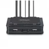 StarTech.com 2 portu hibrīda USB-C DisplayPort kabeļa KVM slēdzis, 4K 60Hz, kompakts KVM ar 6 pēdu/1,8 m USB-A/DisplayPort/audio un 4 pēdu/1,2 m USB-C integrētiem resursdatora kabeļiem, ar kopnes barošanu - tālvadības spiedpoga/karsto taustiņu pārslēgšana