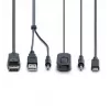 StarTech.com 2 portu hibrīda USB-C DisplayPort kabeļa KVM slēdzis, 4K 60Hz, kompakts KVM ar 6 pēdu/1,8 m USB-A/DisplayPort/audio un 4 pēdu/1,2 m USB-C integrētiem resursdatora kabeļiem, ar kopnes barošanu - tālvadības spiedpoga/karsto taustiņu pārslēgšana