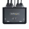StarTech.com 2 portu hibrīda USB-C DisplayPort kabeļa KVM slēdzis, 4K 60Hz, kompakts KVM ar 6 pēdu/1,8 m USB-A/DisplayPort/audio un 4 pēdu/1,2 m USB-C integrētiem resursdatora kabeļiem, ar kopnes barošanu - tālvadības spiedpoga/karsto taustiņu pārslēgšana