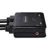 StarTech.com 2-Port USB-C kabelis KVM Switch, 4K 60Hz DisplayPort Output, Compact KVM with 4ft/1.2m USB Type-C/Audio Integrated Cables, Bus Powered - Remote Push-Button/Hotkey Switching
