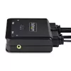 StarTech.com 2-Port USB-C kabelis KVM Switch, 4K 60Hz DisplayPort Output, Compact KVM with 4ft/1.2m USB Type-C/Audio Integrated Cables, Bus Powered - Remote Push-Button/Hotkey Switching