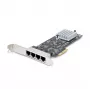 StarTech.com 4 portu 2,5 Gbps NBASE-T PCIe tīkla karte, Intel I225-V, četru portu datora tīkla karte, vairāku gigabitu NIC, PCI Express servera LAN karte, galddatora Ethernet saskarne