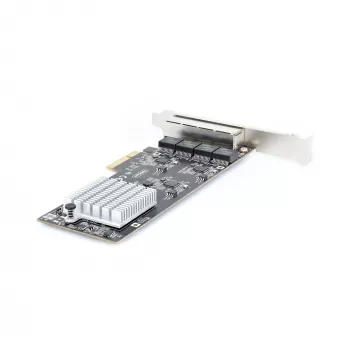 StarTech.com 4 portu 2,5 Gbps NBASE-T PCIe tīkla karte, Intel I225-V, četru portu datora tīkla karte, vairāku gigabitu NIC, PCI Express servera LAN karte, galddatora Ethernet saskarne