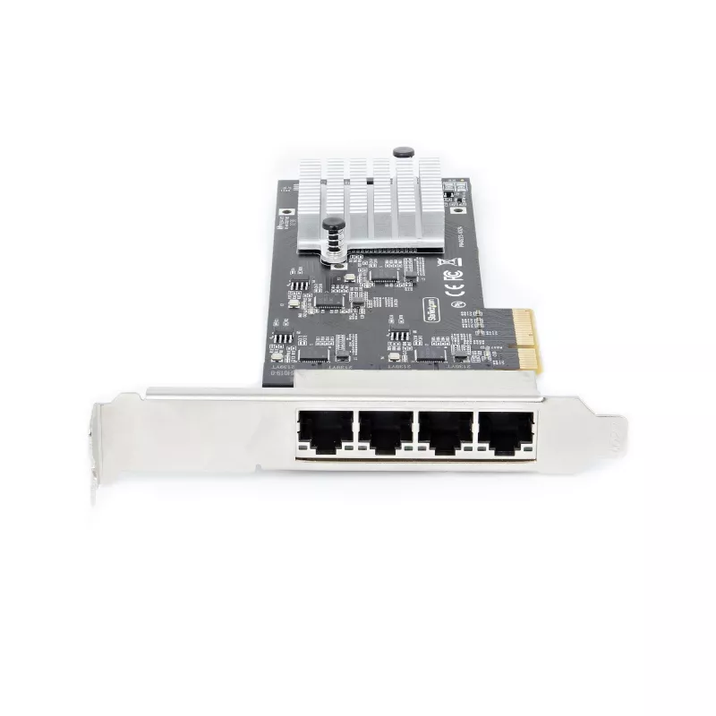 StarTech.com 4 portu 2,5 Gbps NBASE-T PCIe tīkla karte, Intel I225-V, četru portu datora tīkla karte, vairāku gigabitu NIC, PCI Express servera LAN karte, galddatora Ethernet saskarne