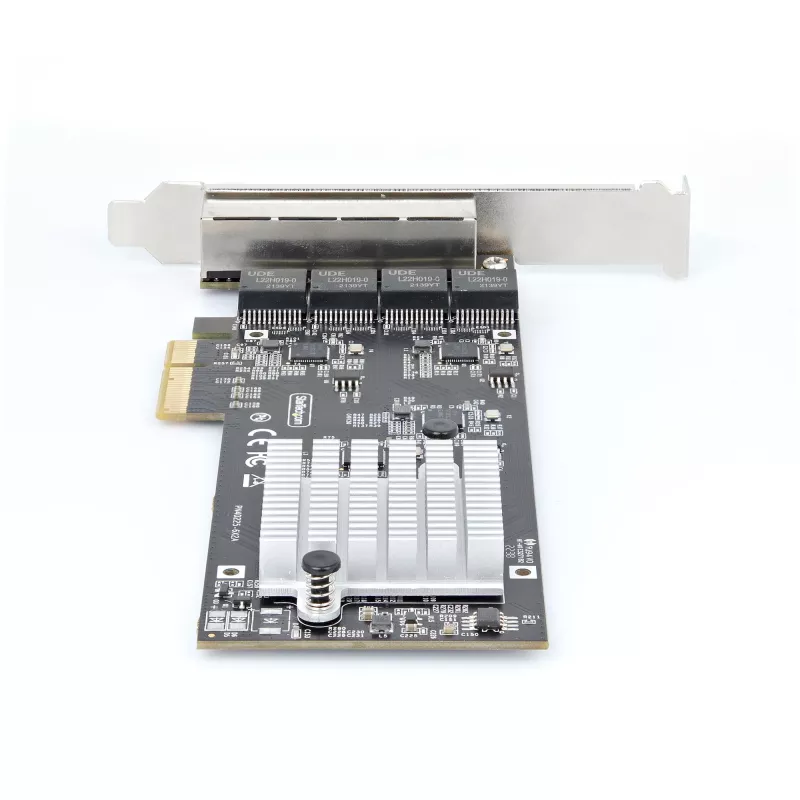 StarTech.com 4 portu 2,5 Gbps NBASE-T PCIe tīkla karte, Intel I225-V, četru portu datora tīkla karte, vairāku gigabitu NIC, PCI Express servera LAN karte, galddatora Ethernet saskarne
