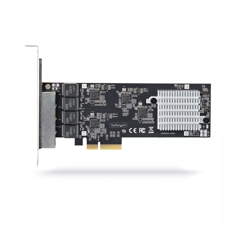 StarTech.com 4 portu 2,5 Gbps NBASE-T PCIe tīkla karte, Intel I225-V, četru portu datora tīkla karte, vairāku gigabitu NIC, PCI Express servera LAN karte, galddatora Ethernet saskarne