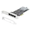 StarTech.com 4 portu 2,5 Gbps NBASE-T PCIe tīkla karte, Intel I225-V, četru portu datora tīkla karte, vairāku gigabitu NIC, PCI Express servera LAN karte, galddatora Ethernet saskarne