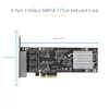 StarTech.com 4 portu 2,5 Gbps NBASE-T PCIe tīkla karte, Intel I225-V, četru portu datora tīkla karte, vairāku gigabitu NIC, PCI Express servera LAN karte, galddatora Ethernet saskarne