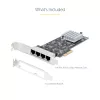 StarTech.com 4 portu 2,5 Gbps NBASE-T PCIe tīkla karte, Intel I225-V, četru portu datora tīkla karte, vairāku gigabitu NIC, PCI Express servera LAN karte, galddatora Ethernet saskarne
