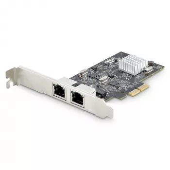 StarTech.com 2 portu 2,5 Gbps NBASE-T PCIe tīkla karte, Intel I225-V, divu portu datora tīkla karte, Multi-Gigabit NIC, PCI Express servera LAN karte, galddatora Ethernet saskarne