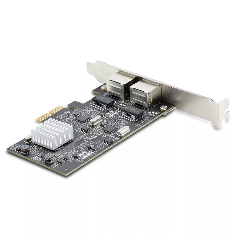 StarTech.com 2 portu 2,5 Gbps NBASE-T PCIe tīkla karte, Intel I225-V, divu portu datora tīkla karte, Multi-Gigabit NIC, PCI Express servera LAN karte, galddatora Ethernet saskarne
