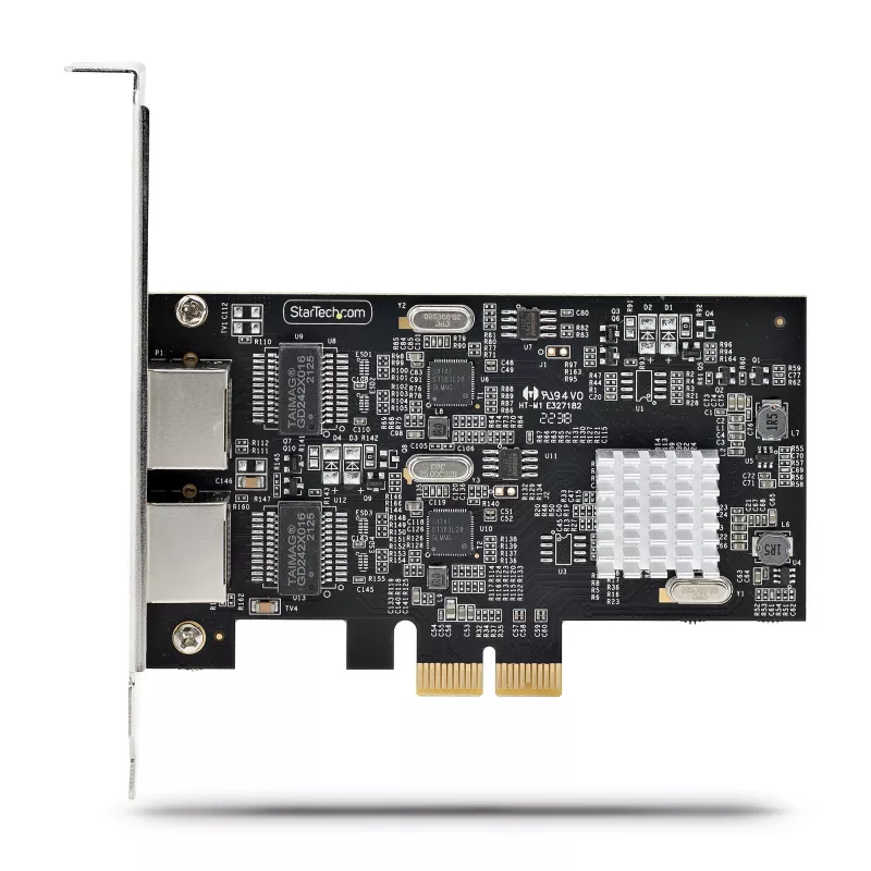 StarTech.com 2 portu 2,5 Gbps NBASE-T PCIe tīkla karte, Intel I225-V, divu portu datora tīkla karte, Multi-Gigabit NIC, PCI Express servera LAN karte, galddatora Ethernet saskarne