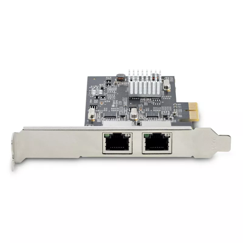 StarTech.com 2 portu 2,5 Gbps NBASE-T PCIe tīkla karte, Intel I225-V, divu portu datora tīkla karte, Multi-Gigabit NIC, PCI Express servera LAN karte, galddatora Ethernet saskarne