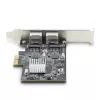 StarTech.com 2 portu 2,5 Gbps NBASE-T PCIe tīkla karte, Intel I225-V, divu portu datora tīkla karte, Multi-Gigabit NIC, PCI Express servera LAN karte, galddatora Ethernet saskarne