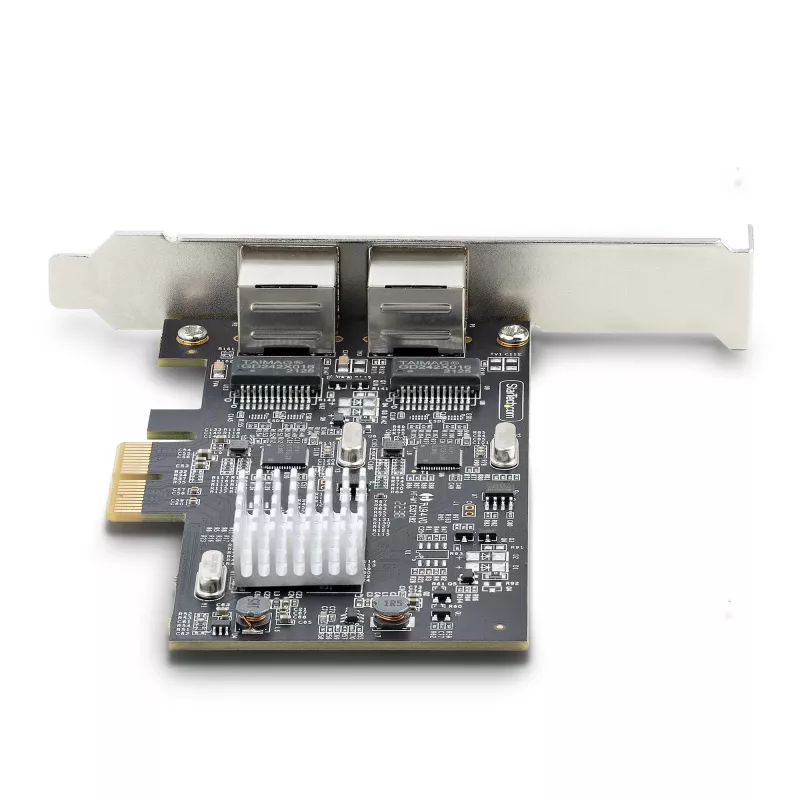 StarTech.com 2 portu 2,5 Gbps NBASE-T PCIe tīkla karte, Intel I225-V, divu portu datora tīkla karte, Multi-Gigabit NIC, PCI Express servera LAN karte, galddatora Ethernet saskarne