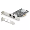 StarTech.com 2 portu 2,5 Gbps NBASE-T PCIe tīkla karte, Intel I225-V, divu portu datora tīkla karte, Multi-Gigabit NIC, PCI Express servera LAN karte, galddatora Ethernet saskarne