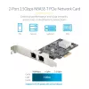StarTech.com 2 portu 2,5 Gbps NBASE-T PCIe tīkla karte, Intel I225-V, divu portu datora tīkla karte, Multi-Gigabit NIC, PCI Express servera LAN karte, galddatora Ethernet saskarne