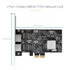 StarTech.com 2 portu 2,5 Gbps NBASE-T PCIe tīkla karte, Intel I225-V, divu portu datora tīkla karte, Multi-Gigabit NIC, PCI Express servera LAN karte, galddatora Ethernet saskarne
