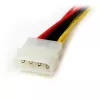 StarTech.com 12 collu LP4 uz 2x SATA strāvas Y kabeļa adapteris, Molex (4-pin), 2 x SATA 15-pin, 0,304 m, Vīrišķais, Taisns, Taisns