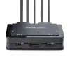 StarTech.com 2 portu hibrīda USB-C HDMI kabeļa KVM slēdzis, 4K 60Hz, kompakts KVM ar 1,8 m USB-A/HDMI/audio un 1,2 m USB-C integrētiem resursdatora kabeļiem, barošana no kopnes - tālvadības poga/karsto taustiņu pārslēgšana