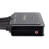 StarTech.com 2 portu divu monitoru HDMI kabeļa KVM slēdzis, 4K 60Hz, kompakts KVM ar 5 pēdu/1,5 m USB-A/HDMI/audio integrētiem kabeļiem, barošana no kopnes – tālvadības spiedpoga/karsto taustiņu pārslēgšana