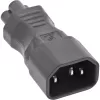 InLine barošanas adapteris IEC 60320 C14 / C5, 3‑kontaktu, IEC ierīcei / klēpjdatoram