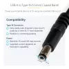 StarTech.com USB uz 5,5 mm barošanas kabelis - tips N cilindriskais savienotājs - 1m, 1 m, USB A, Barrel type N