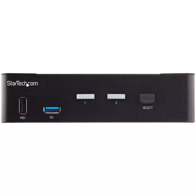 StarTech.com 2 portu HDMI KVM slēdzis - viens monitors 4K 60Hz Ultra HD HDR - galddatora HDMI 2.0 KVM slēdzis ar 2 portu USB 3.0 centrmezglu (5Gbps) un 4x USB 2.0 HID, audio - karsto taustiņu pārslēgšana - TAA